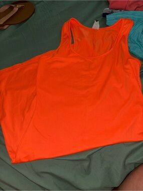 Women’s Neon Orange Racerback Tank Top